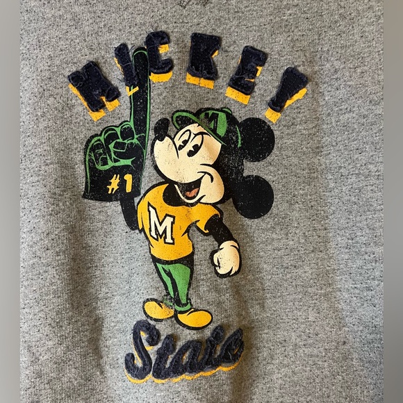Vintage Disney Parks State University Mickey Crew Neck Sweater Boys Large - Picture 2 of 6